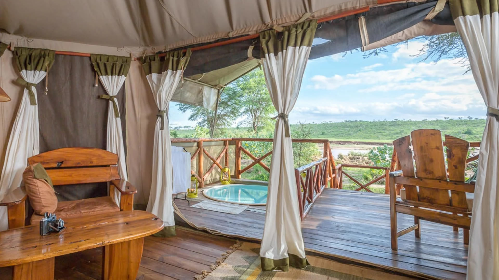 Suite views with lounge and plunge pool